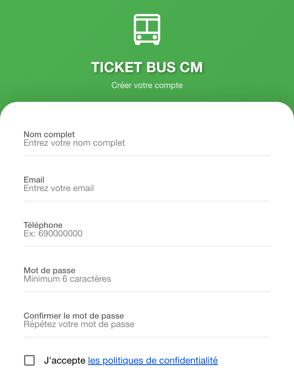 Ticket Bus CM